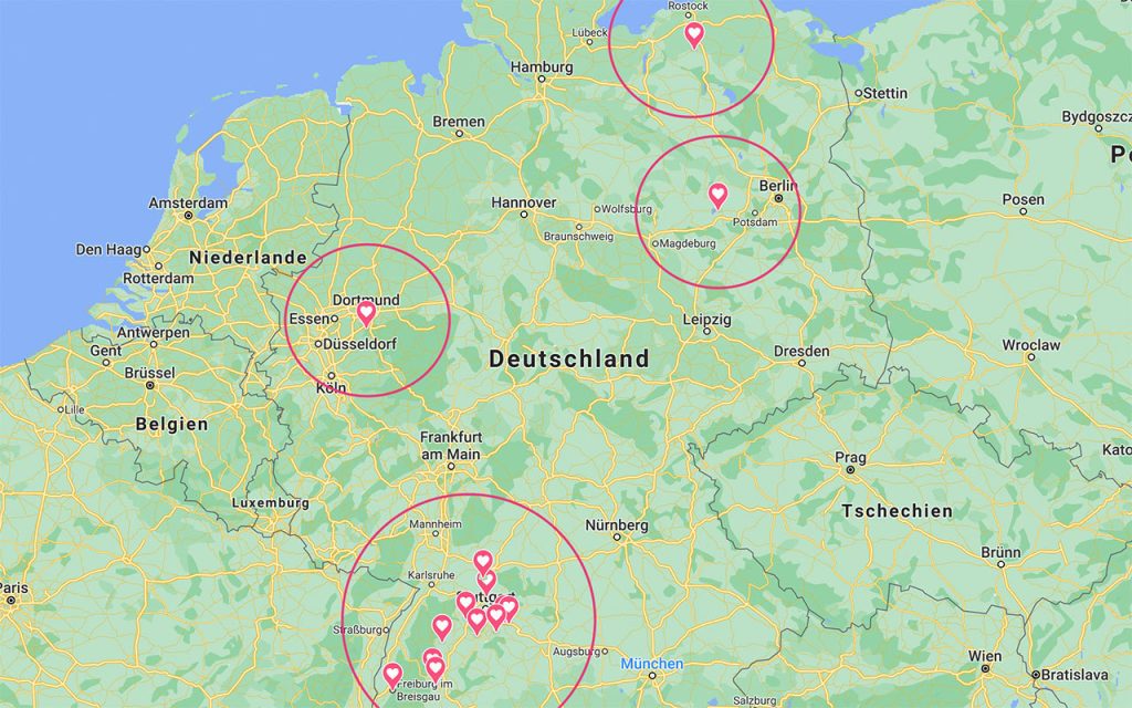 Deutschlandkarte Win a Sister PJT